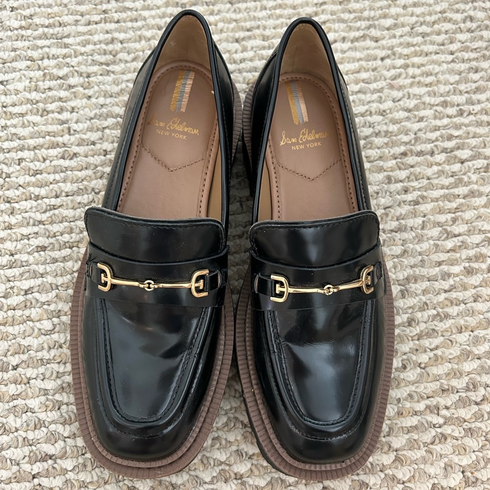 Sam Edelman Black Leather Loafers